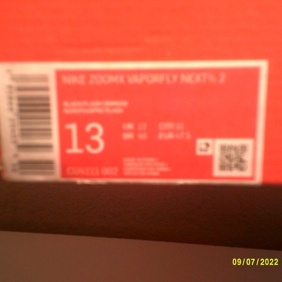 NIKE ZOOMX VAPORFLY NEXT% 2 "Raptors" MEN'S RUNNING SHOES SIZE 13 CU4111-002 - Picture 8 of 8